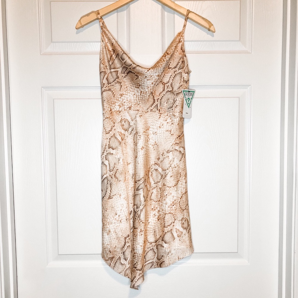GUESS Snake Print Silky Mini Dress | XS | NWT